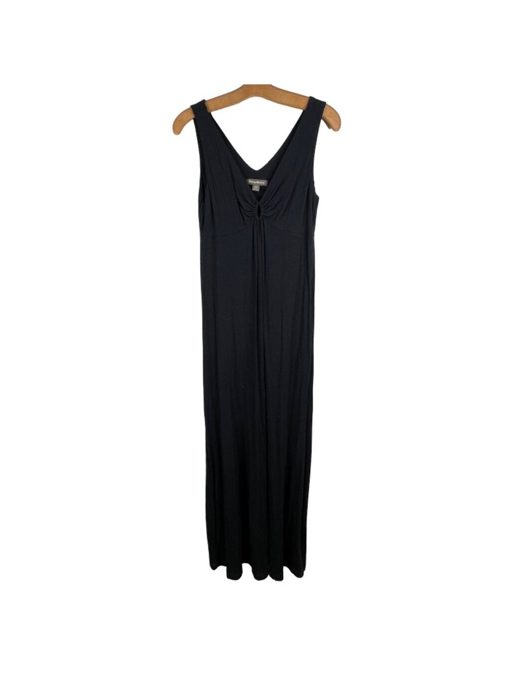 Tommy Bahama Maxi Dress Size Small Tambour Ring Sleeveless Vneck Black Boho
